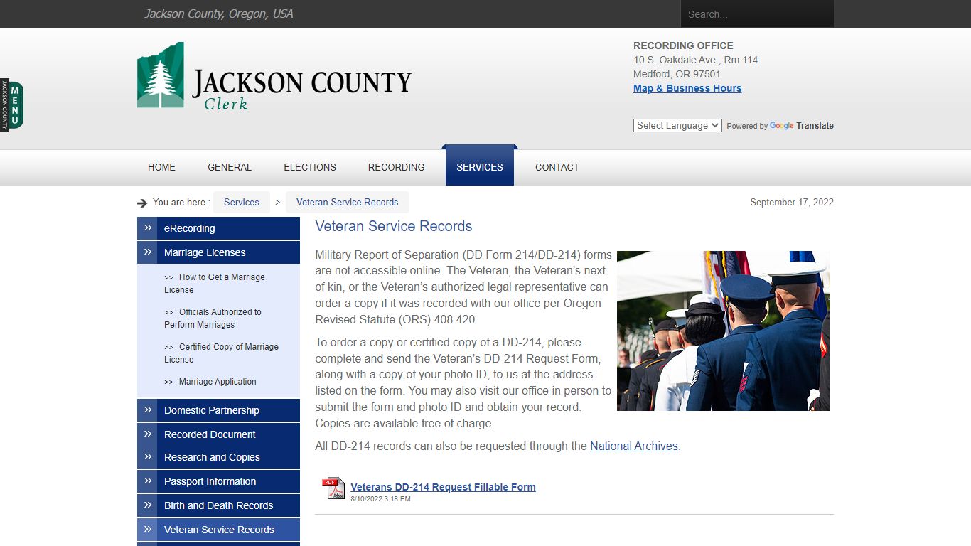 State Vital Records Information - Jackson County, Oregon